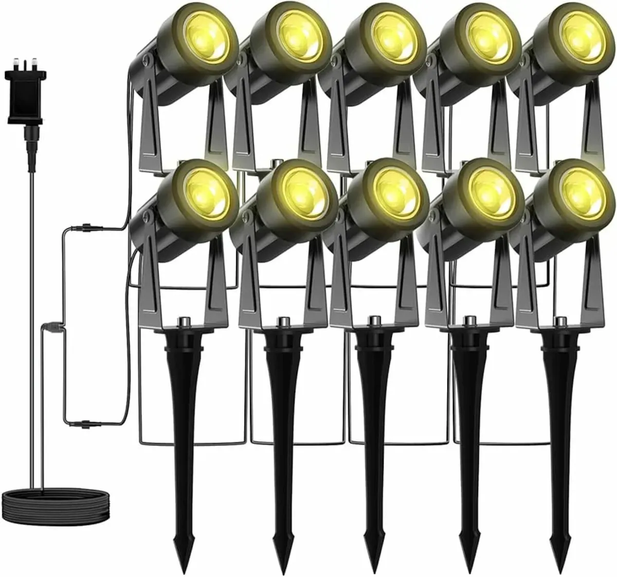 Garden Spike Lights 10-in-1, Garden Lights Mains P - Image 1