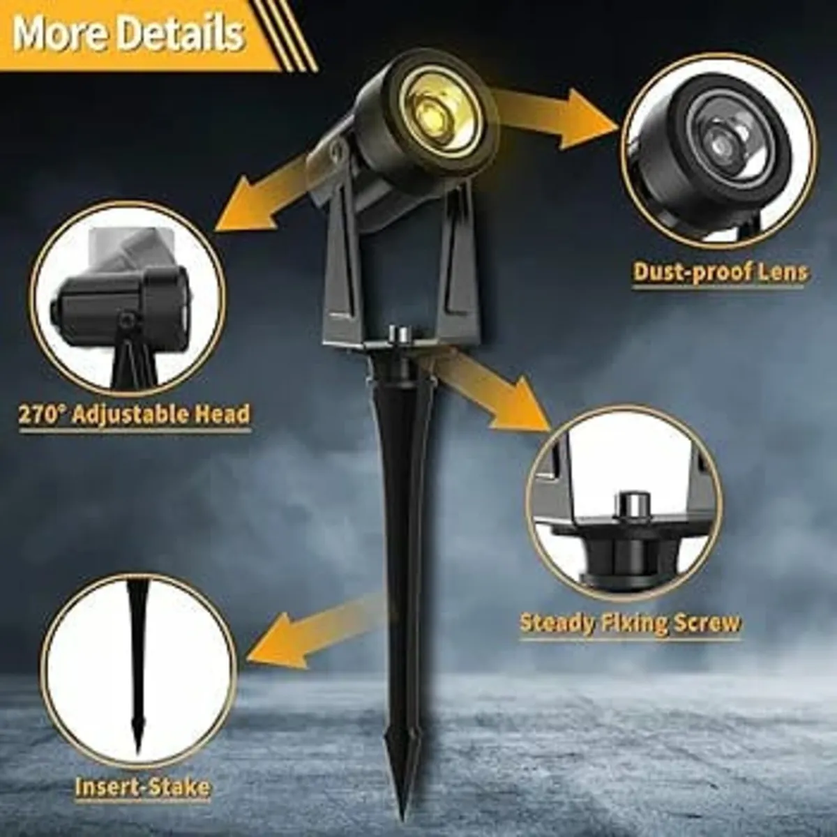 Garden Spike Lights 10-in-1, Garden Lights Mains P - Image 2