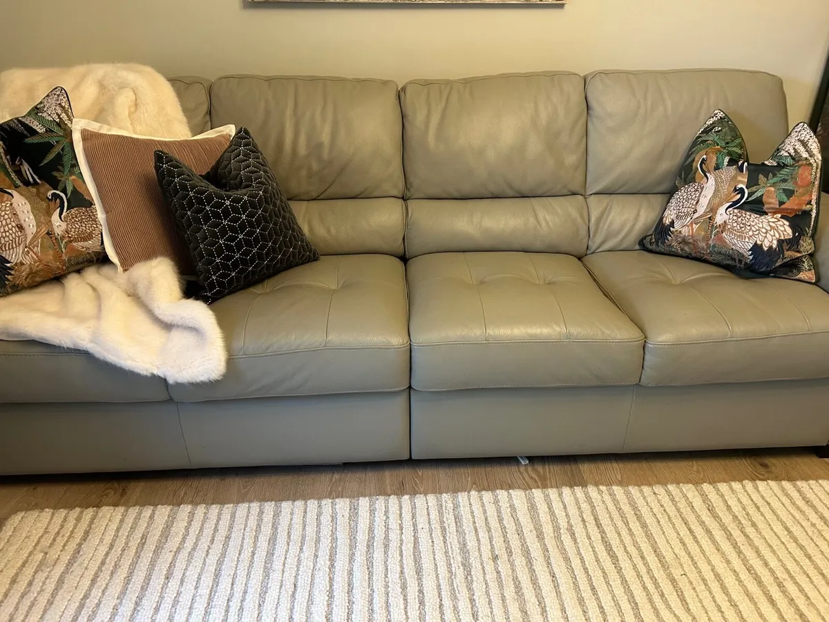 Italian Leather Sofa - Image 3