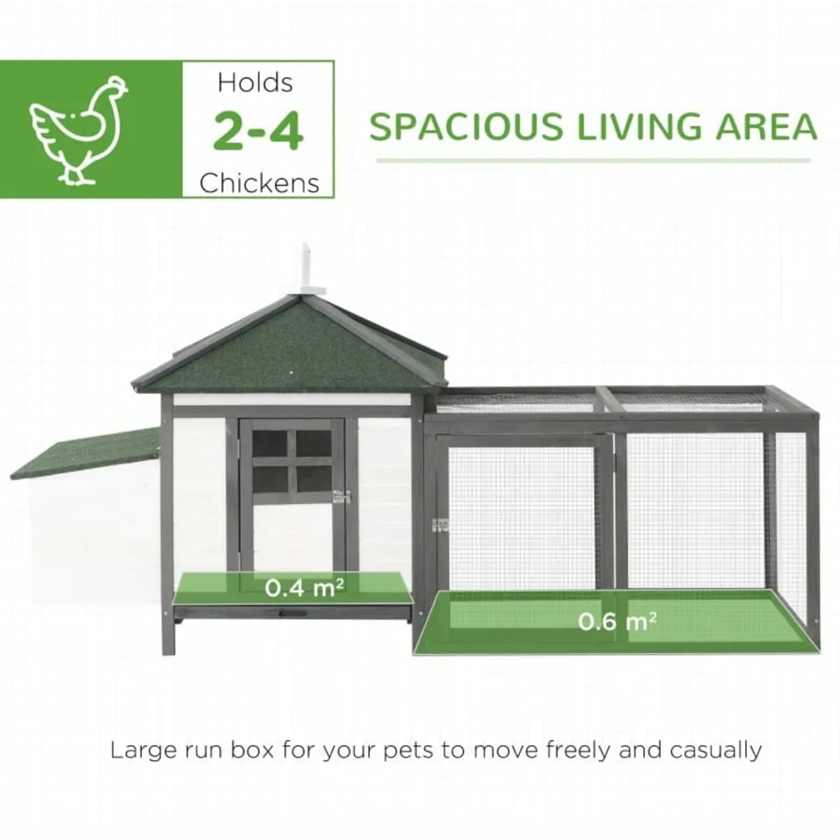 Chicken Coop Small Animal Pet Cage w/ Nesting Box - Image 2