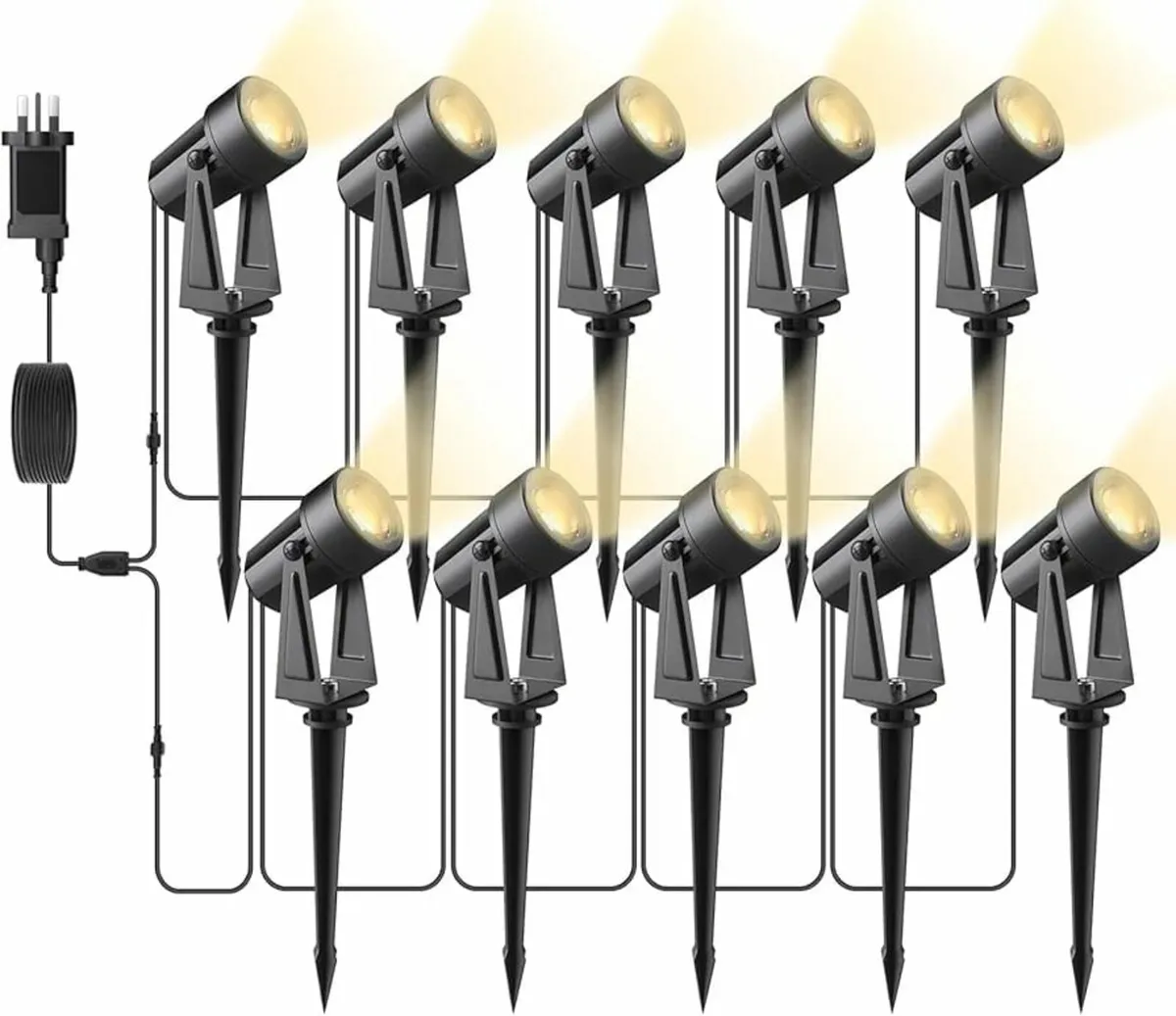 32m 10-in-1 LED Landscape Lights 2W Warm White 300 - Image 1
