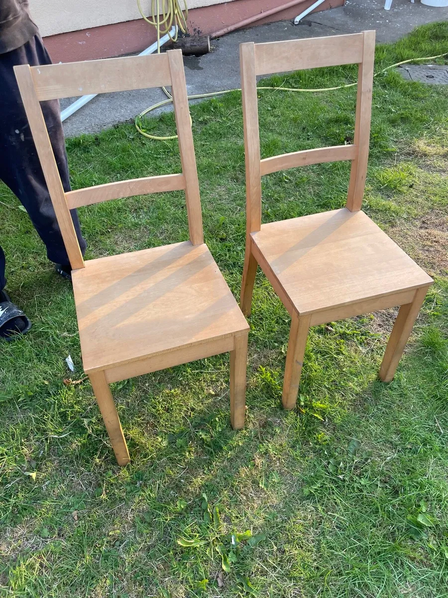 2 wooden kitchen chairs €50 pair - Image 3