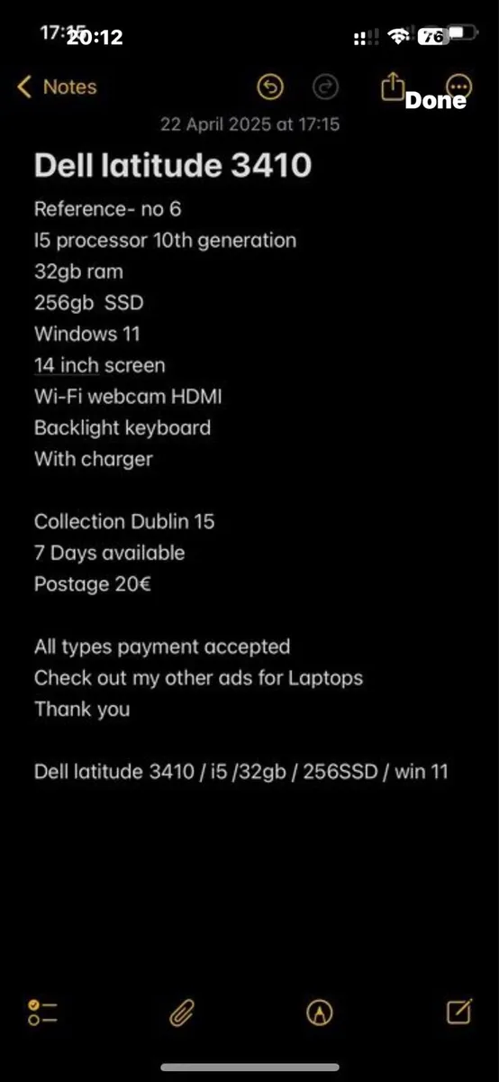 Dell i5 pro 10gen 32gb 256 ssd win 11 pro - Image 2