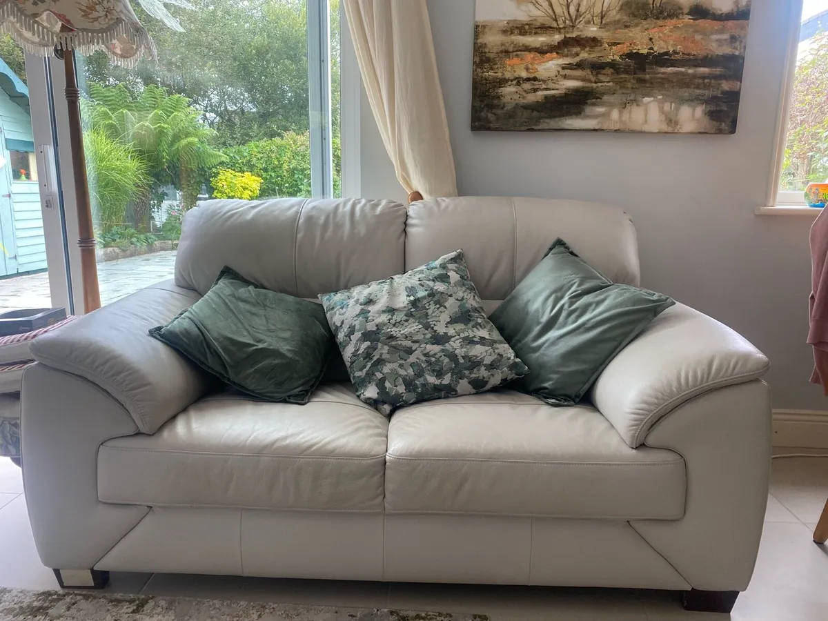 Leather couch (2 seater) - Image 1