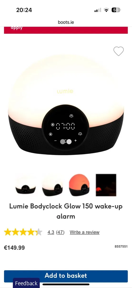 Lumie Bodyclock Glow 150 wake-up alarm - Image 4