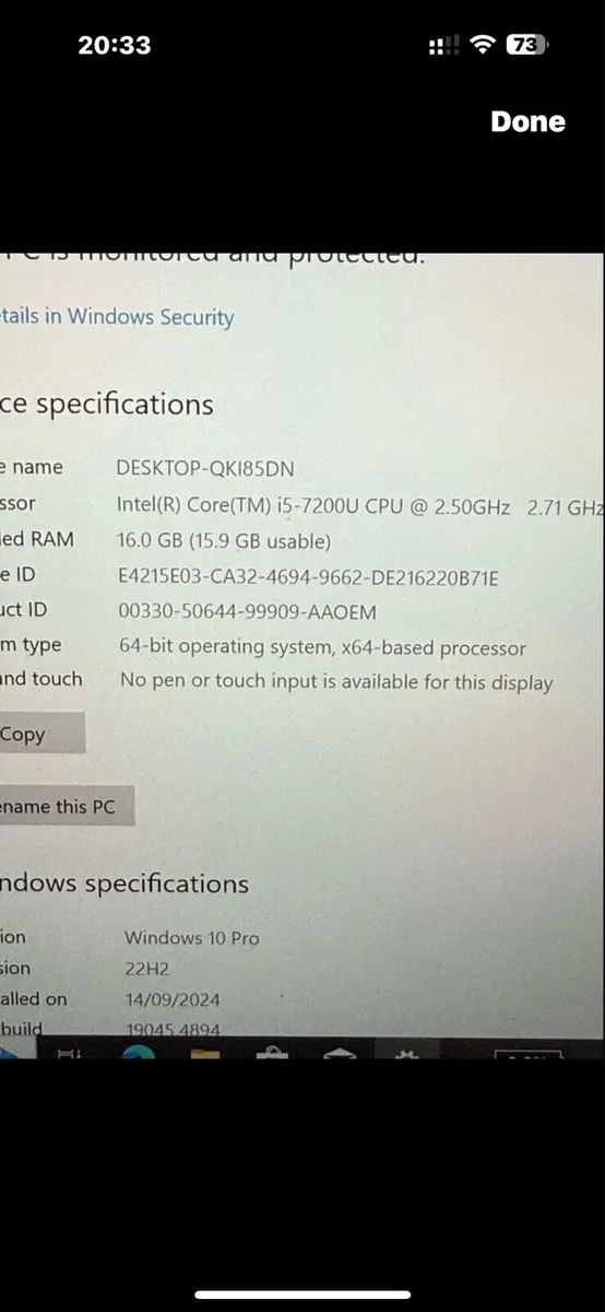 Lenovo T470 i5 16-256 Windows - Image 2