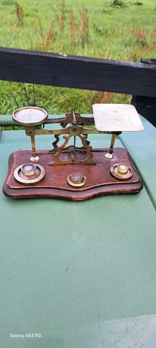 Old post office  brass schales - Image 1