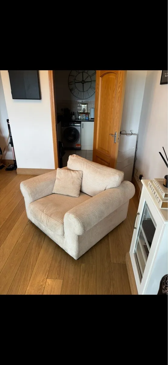Beige/Cream 1 Seater Armchair - Image 1