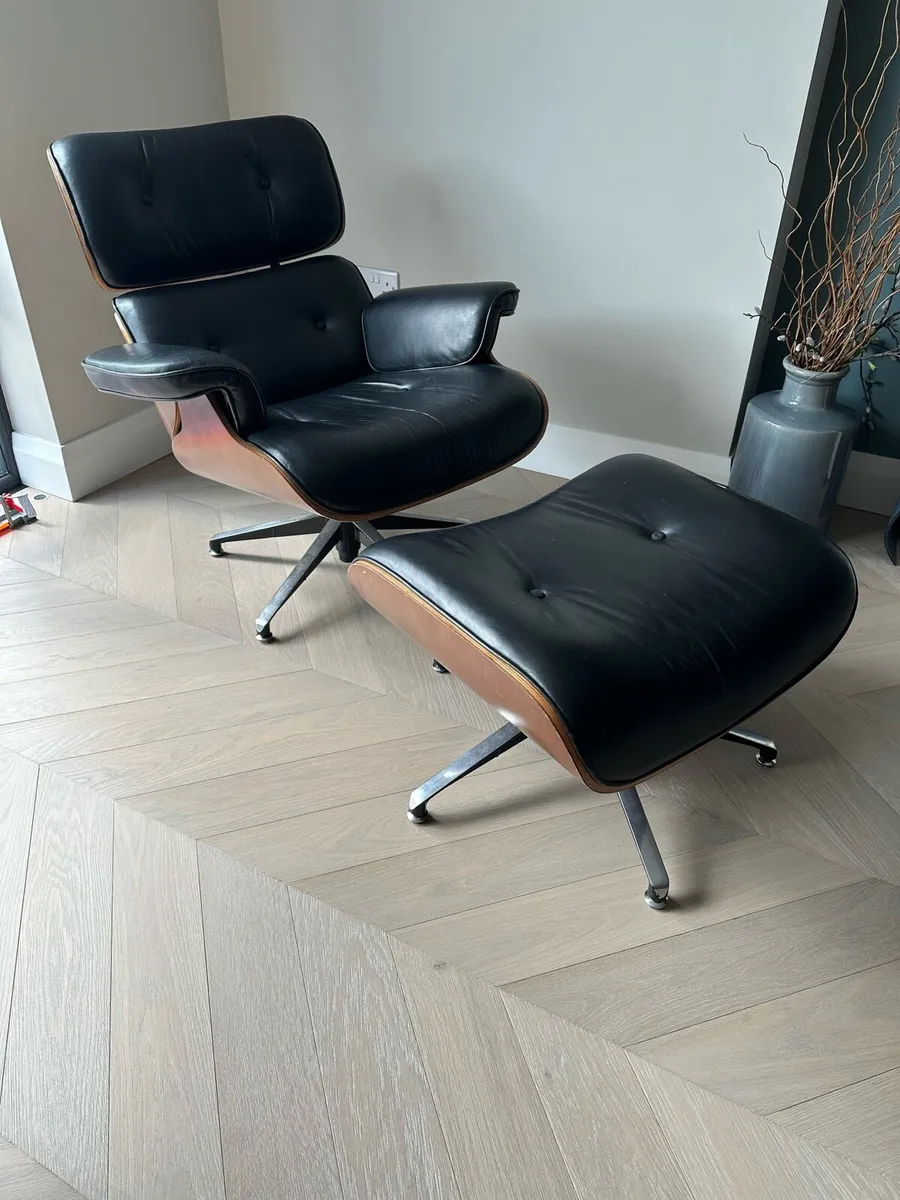 Eames lounger and ottoman - Image 1