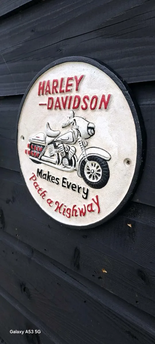 Harley  Davidson cast iron sign - Image 2