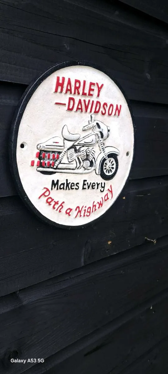 Harley  Davidson cast iron sign - Image 3