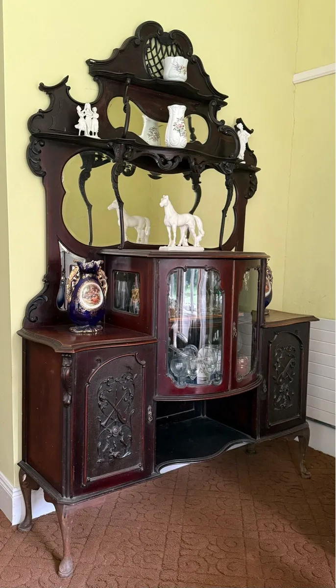 Victorian mahogany side cabinet. - Image 3