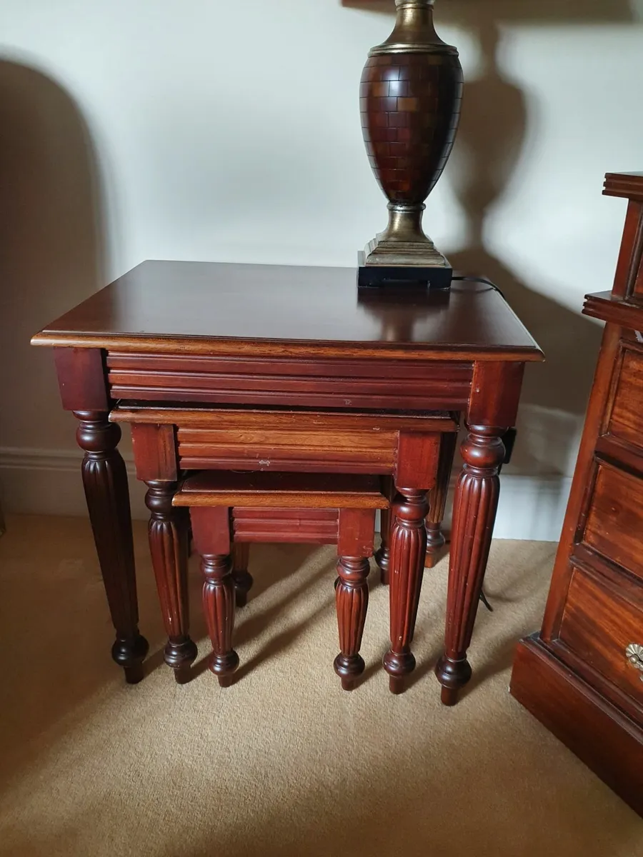 Solid mahogany Nest of Tables