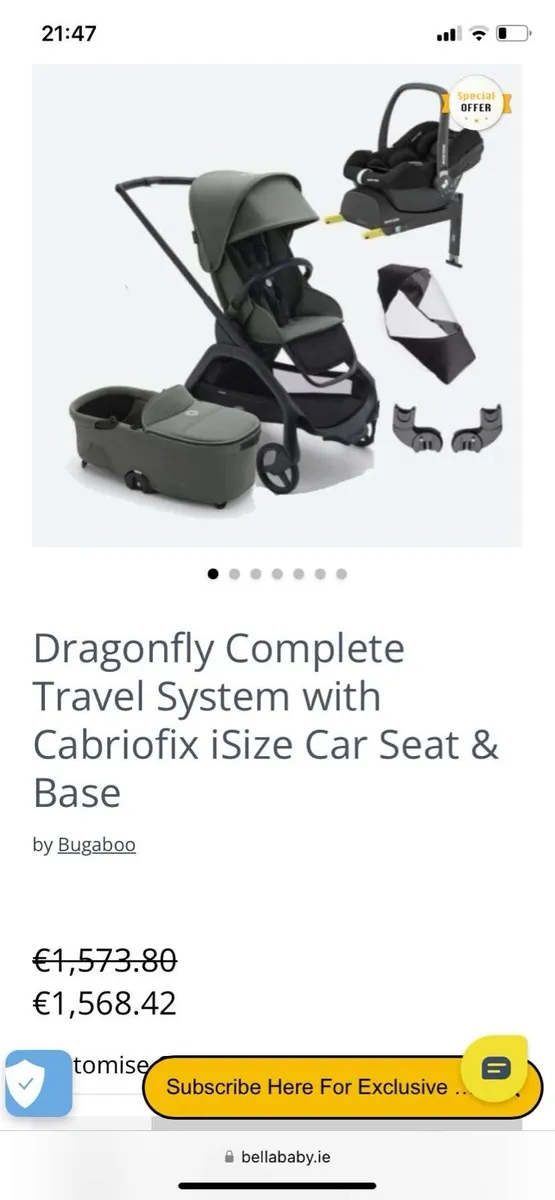 Bugaboo dragonfly travel system