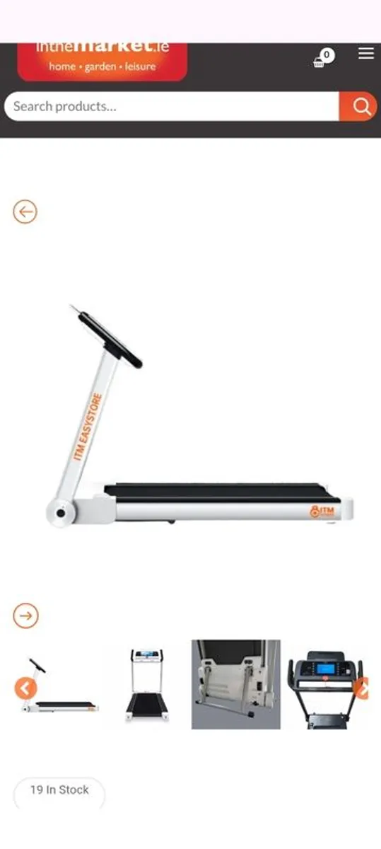Black Foldable Treadmill with mat - Image 1