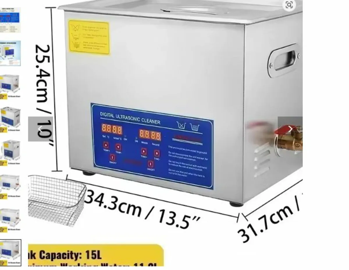 15L Ultrasonic Cleaner – Stainless Steel Tank - Image 4