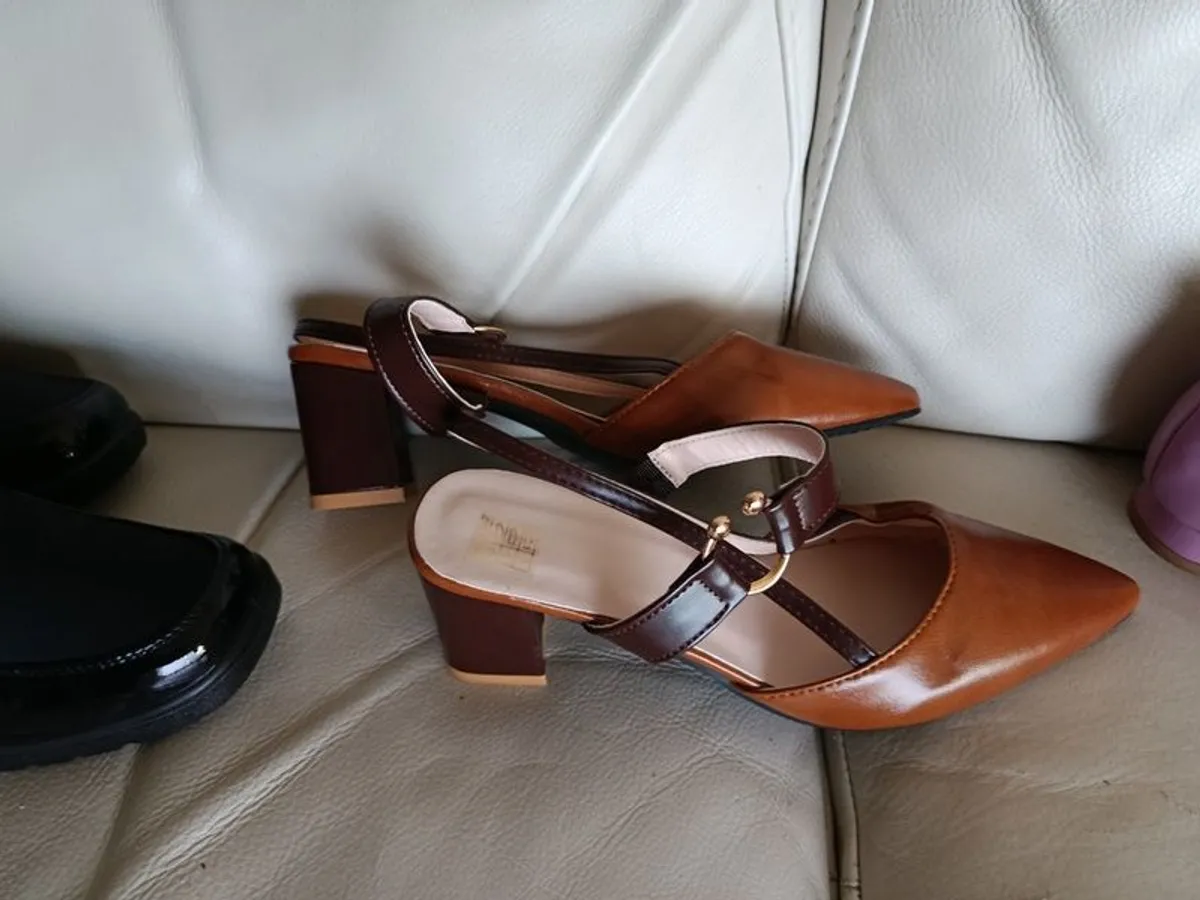 Brown Slingback Heels
