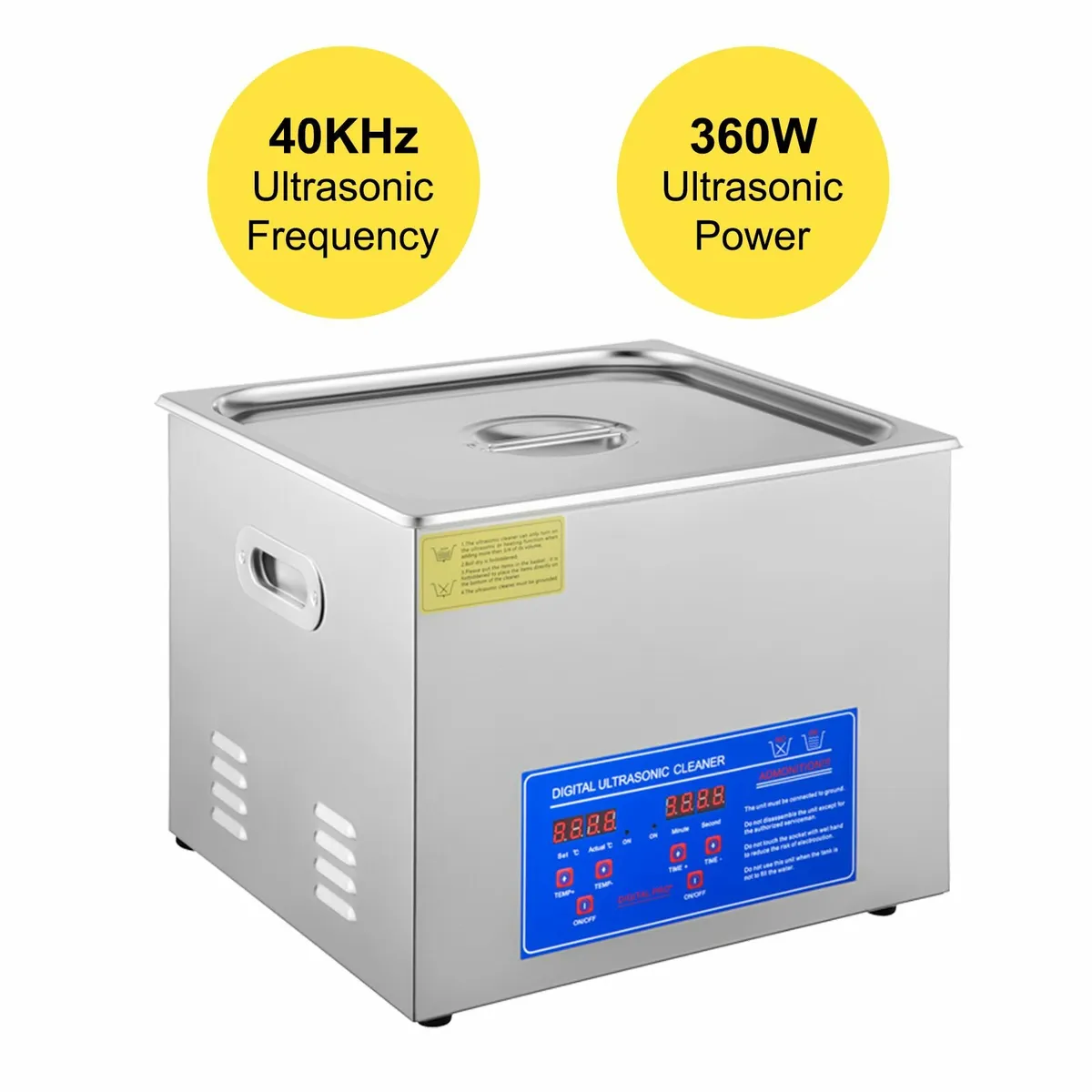 15L Ultrasonic Cleaner – Stainless Steel Tank - Image 3