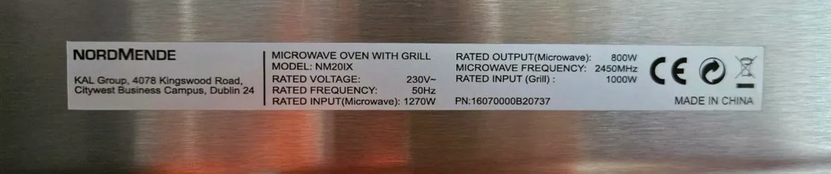 NordMende Built-in Microwave / Grill NM20IX - Image 4