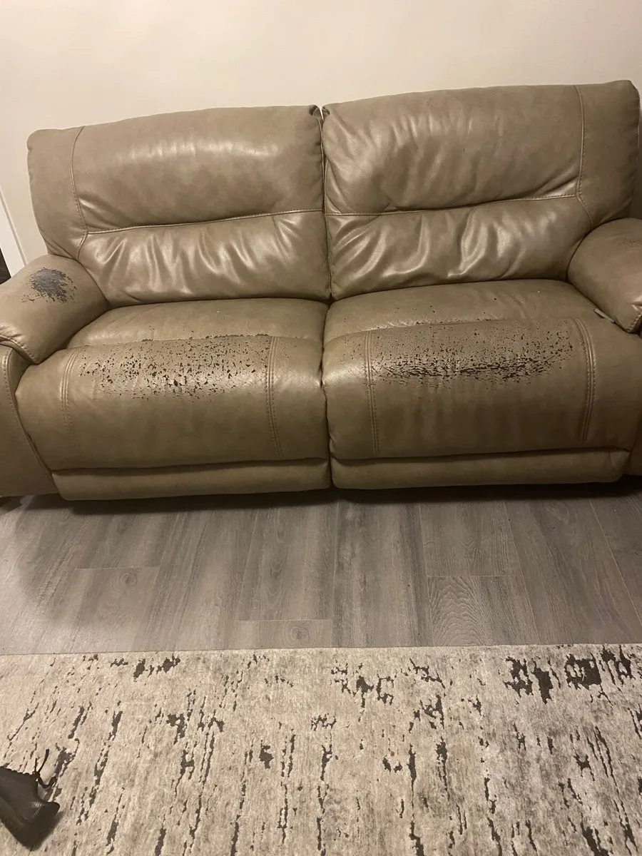 Two Leather Sofas- FREE - Image 2