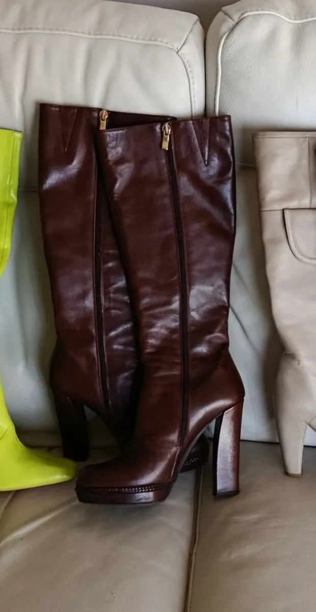 Rich Brown Leather Boots