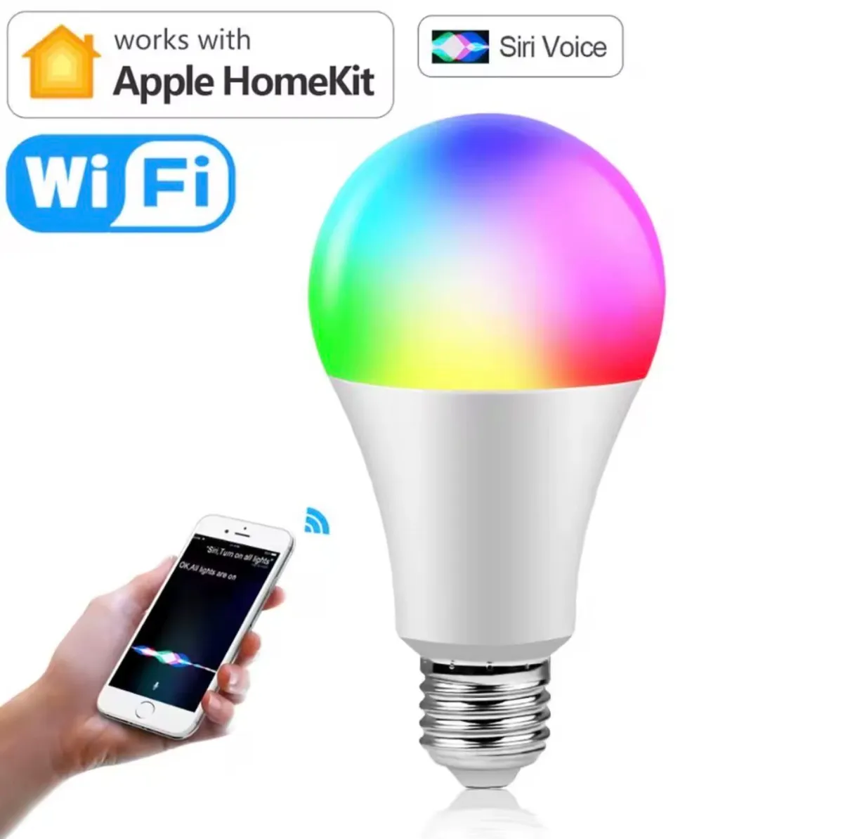 HomeKit LED Smart WiFi Light Bulb Siri voice app - Image 1