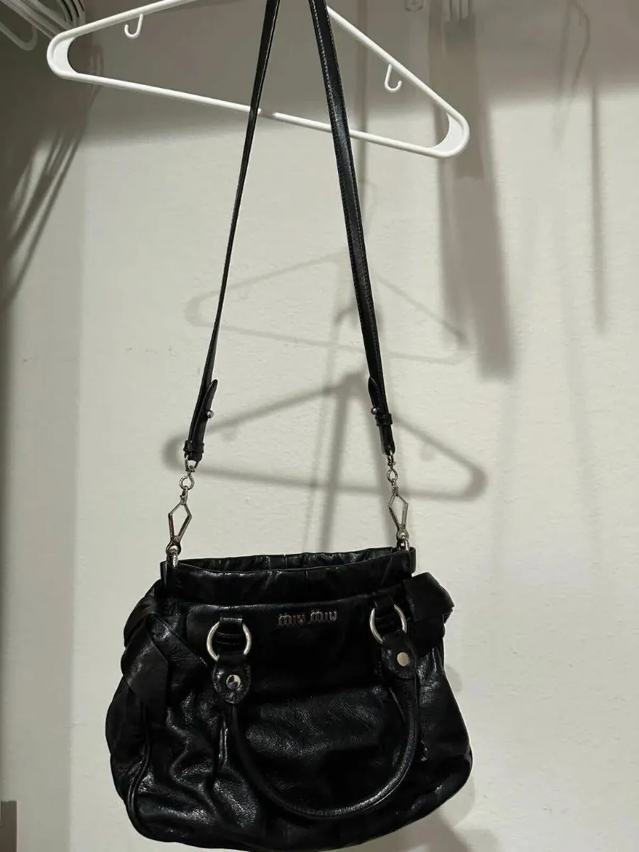 Miu Miu Crossboby Hand Bag Bauletto Aperto Black - Image 2