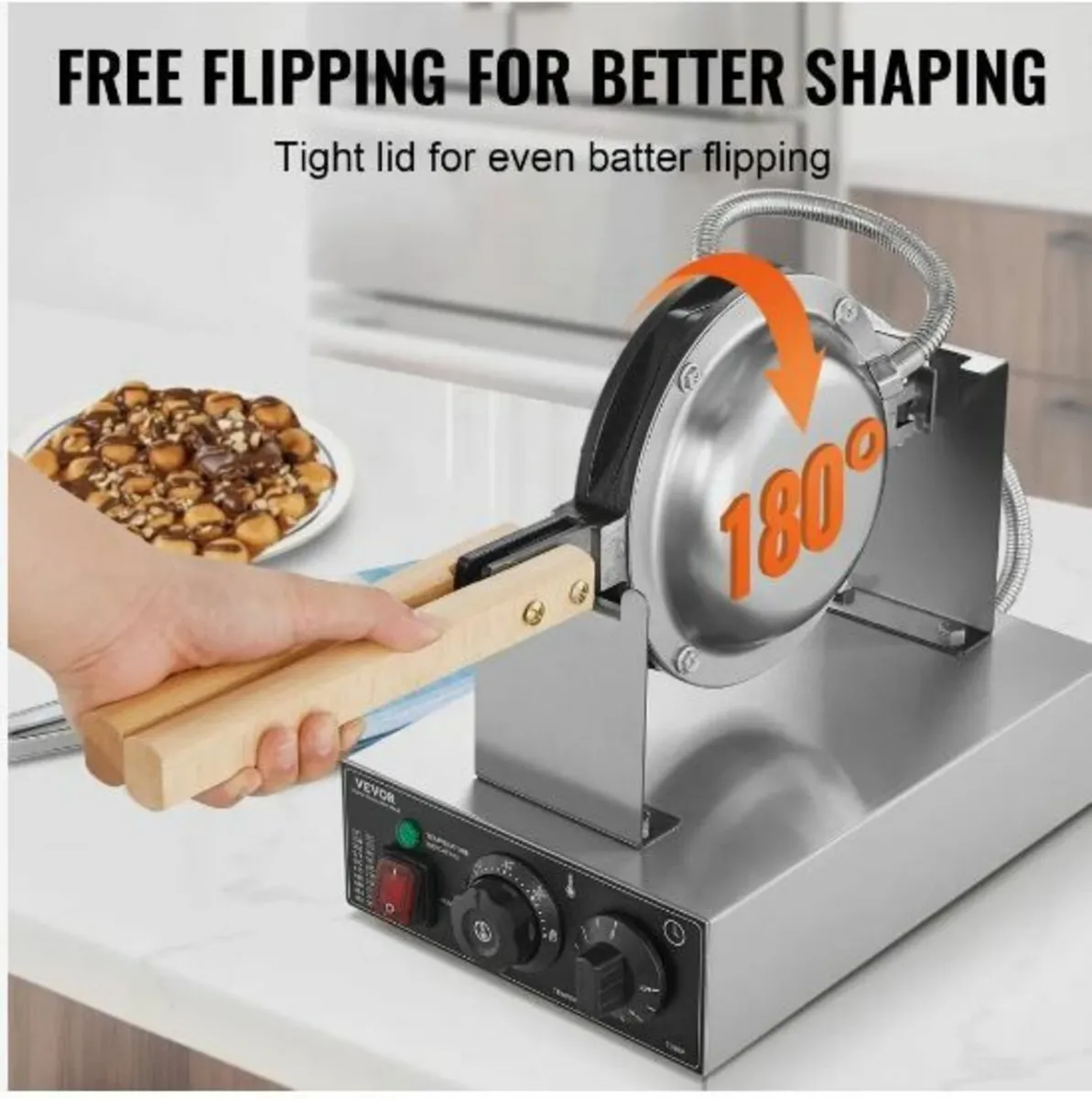 Commercial Bubble Waffle Maker Egg - Image 2