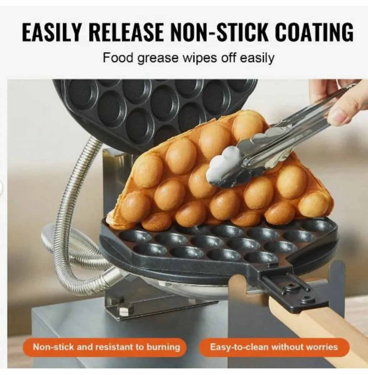 Commercial Bubble Waffle Maker Egg - Image 4