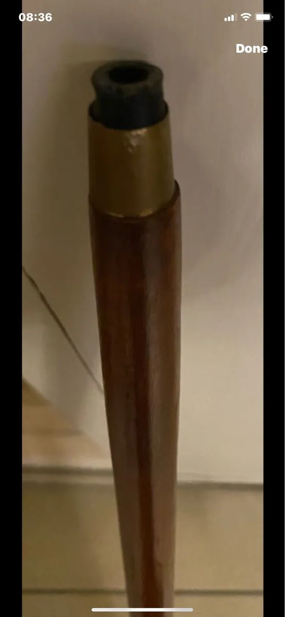 Timber/ Brass/ Mother of Pearl Walking Stick - Image 4