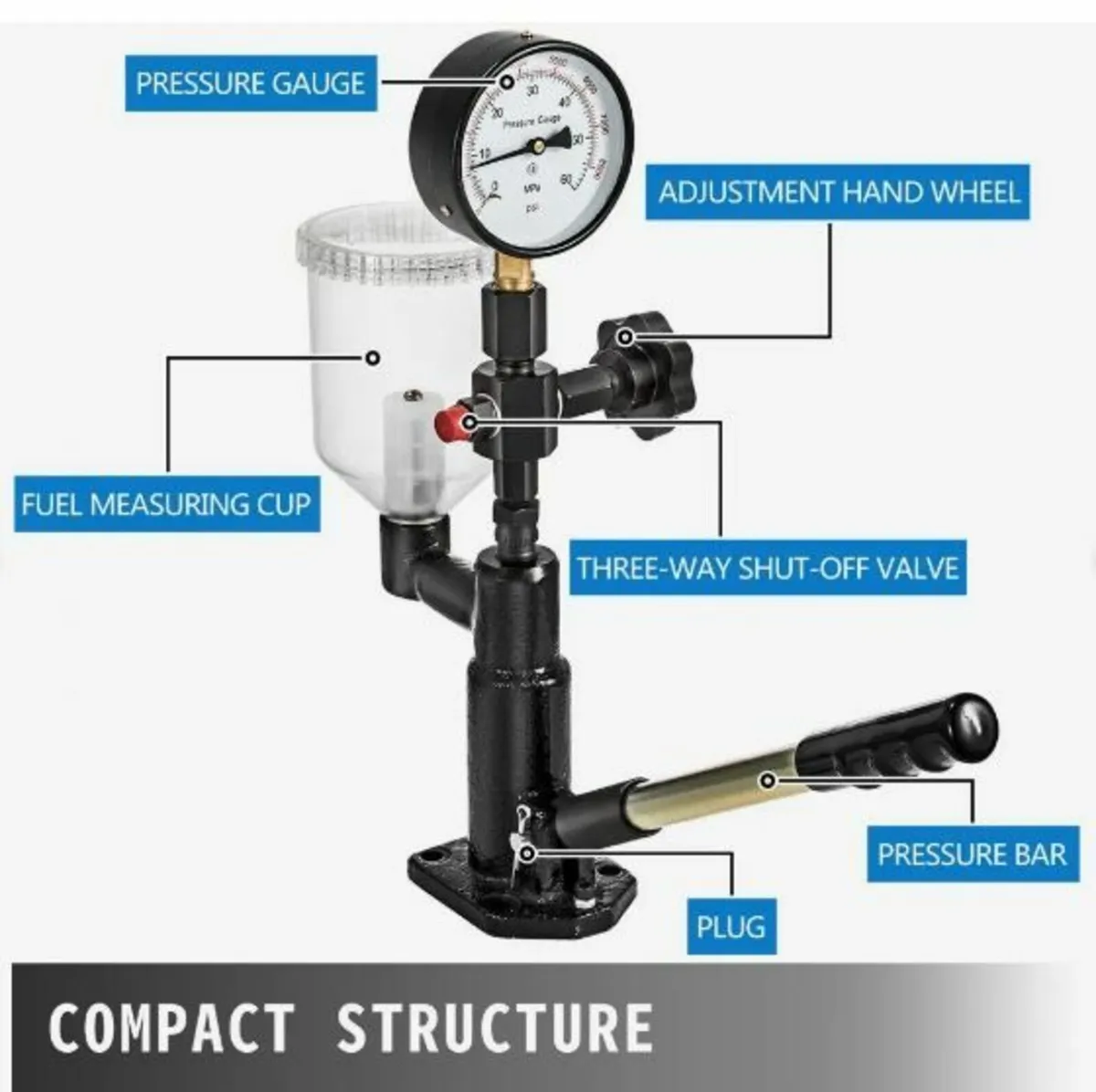 Diesel Injector Nozzle Pressure Tester, Fuel Injec - Image 3
