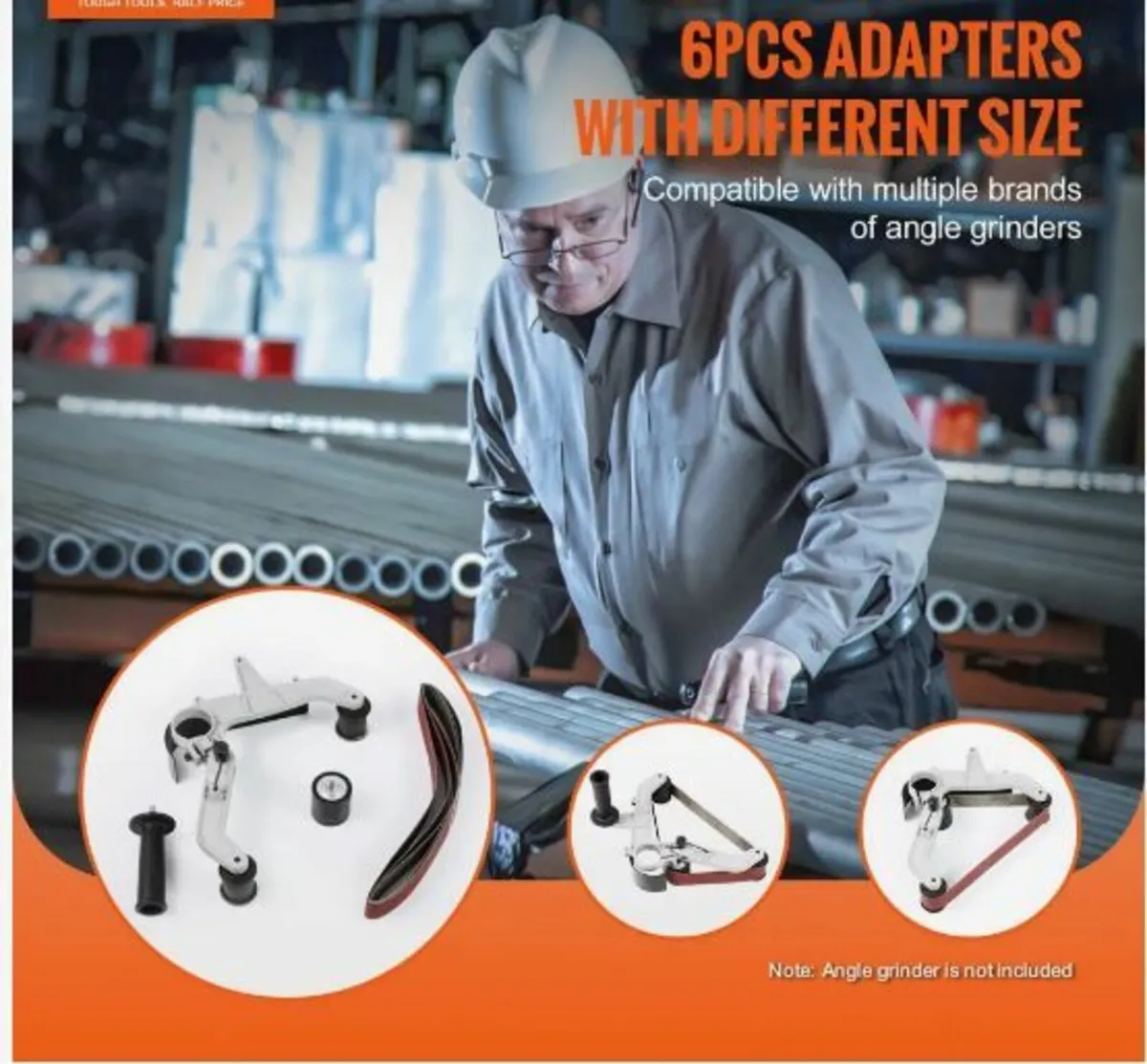 Belt Sander Adapter for Angle Grinder, Pipe - Image 2