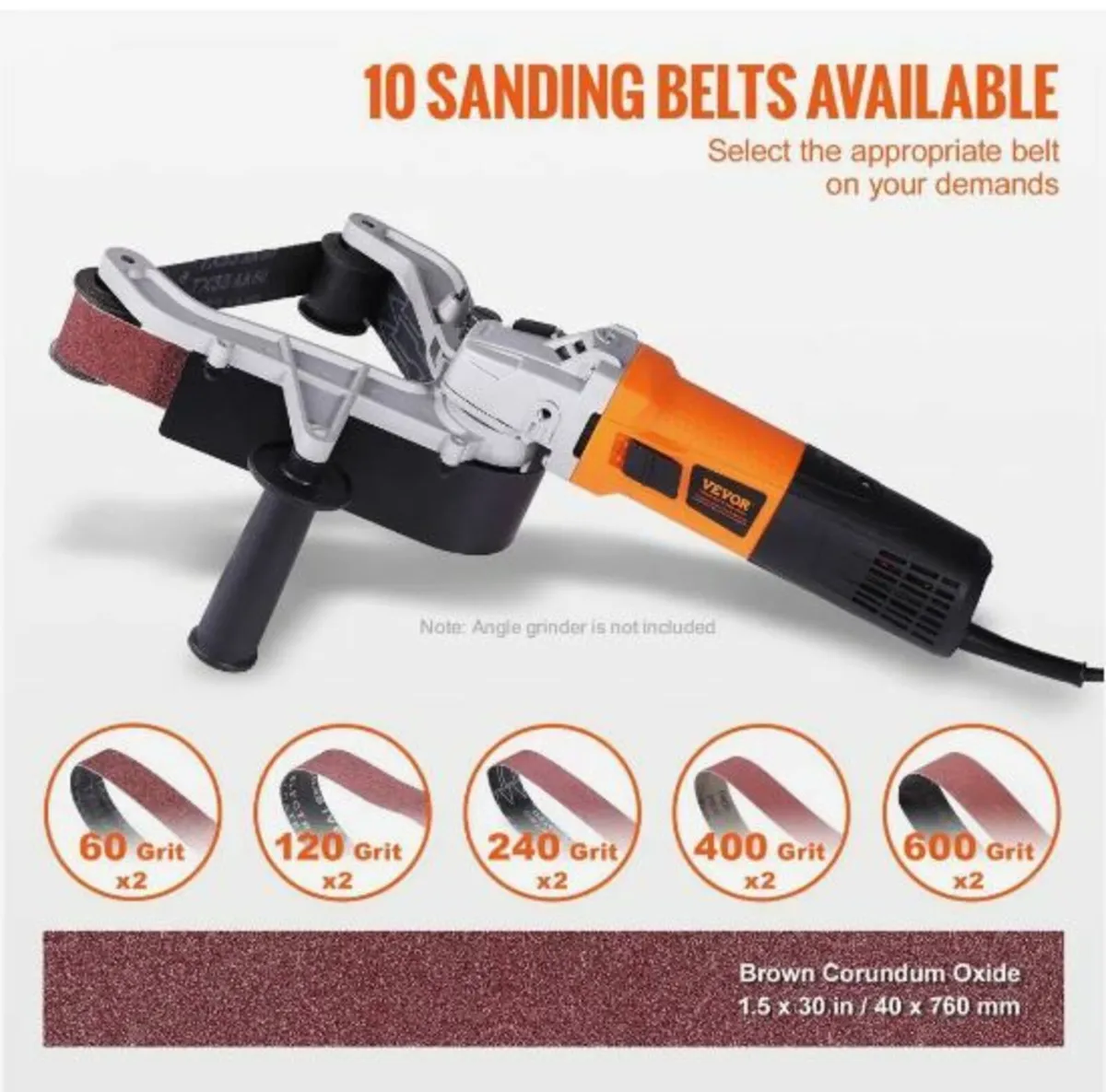 Belt Sander Adapter for Angle Grinder, Pipe - Image 4