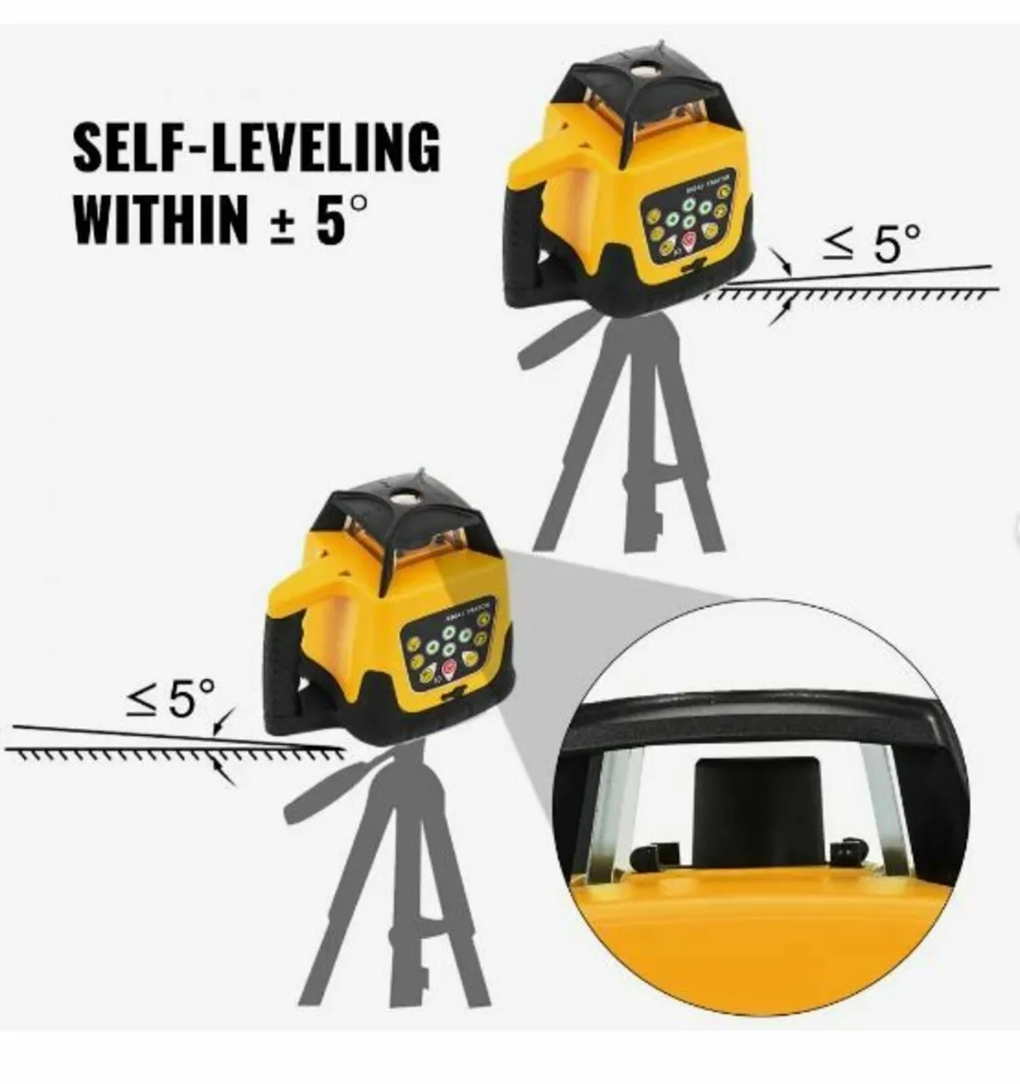 Rotary Laser Level Green Beam 500m Range Slope - Image 3