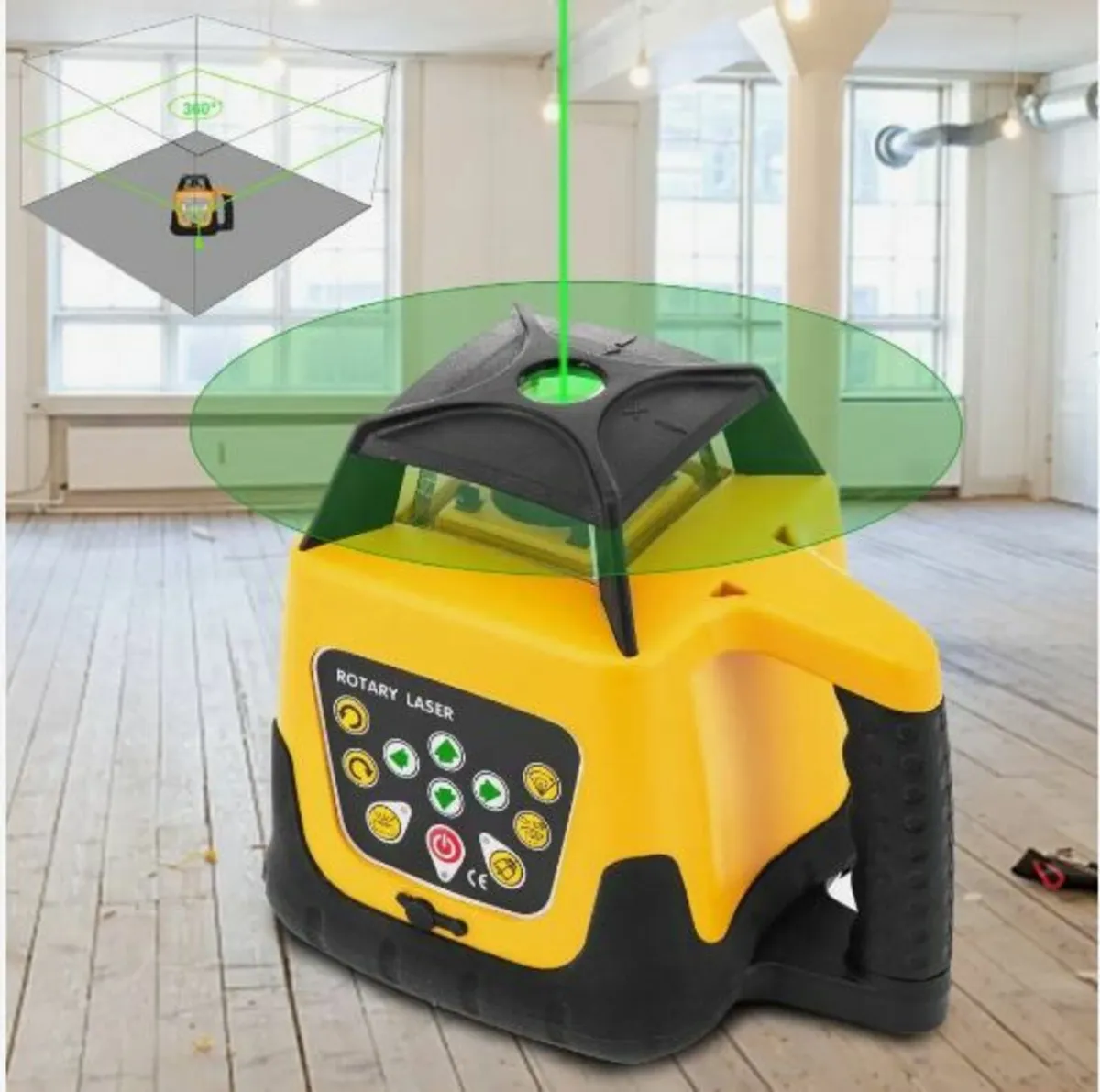 Rotary Laser Level Green Beam 500m Range Slope - Image 4