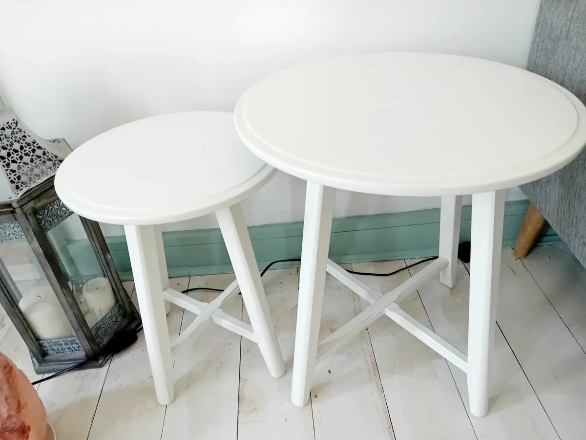 Ikea White 2 Side Table set - Image 1