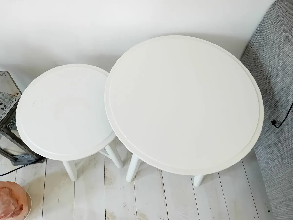 Ikea White 2 Side Table set - Image 2