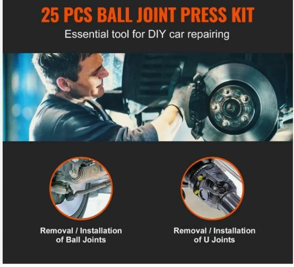Ball Joint Press Kit, 25 pcsTool Kit - Image 3