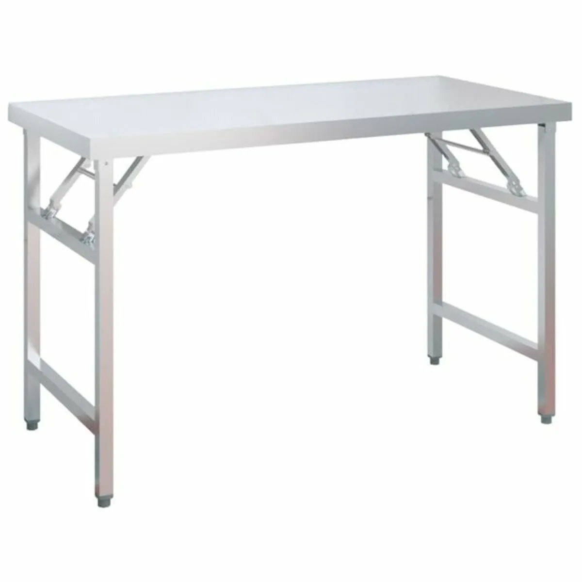 Kitchen Work Table with Overshelf 120x60x115 cm St - Image 3