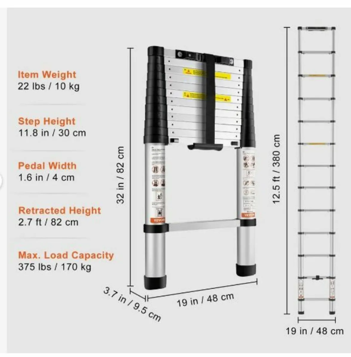 Telescoping Ladder Aluminum - Image 4