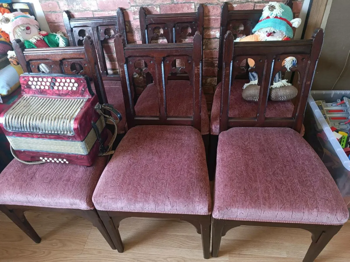 Antique Church Chairs - Image 1