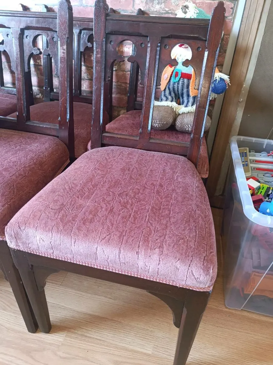 Antique Church Chairs - Image 2