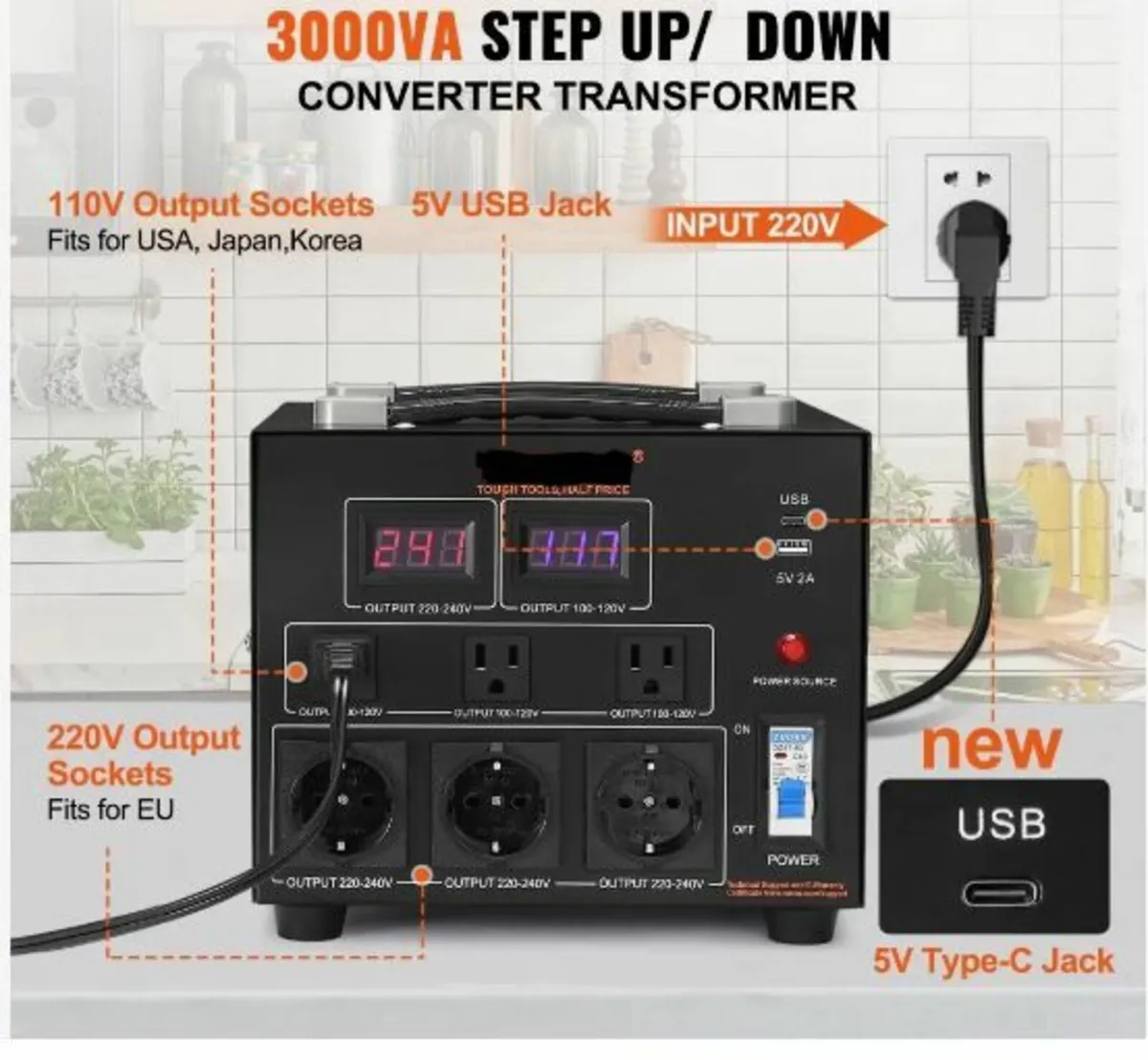 3000VA Voltage Converter Transformer - Image 3