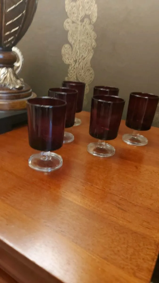 Ruby Red Vintage Goblets - Luminarc - Image 3