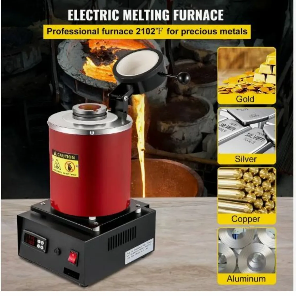Electric Melting Furnace, 3KG Digital - Image 2