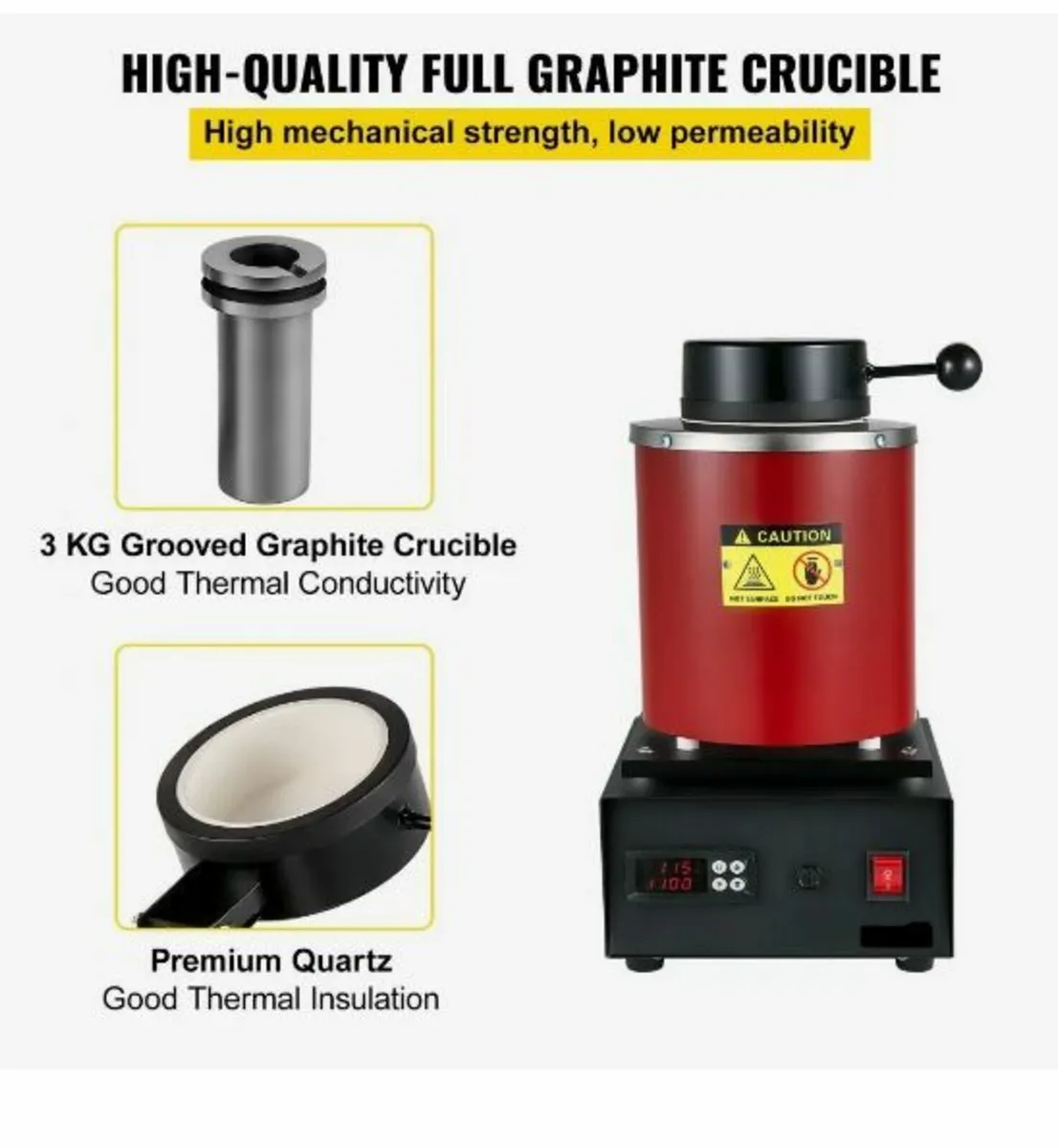 Electric Melting Furnace, 3KG Digital - Image 3