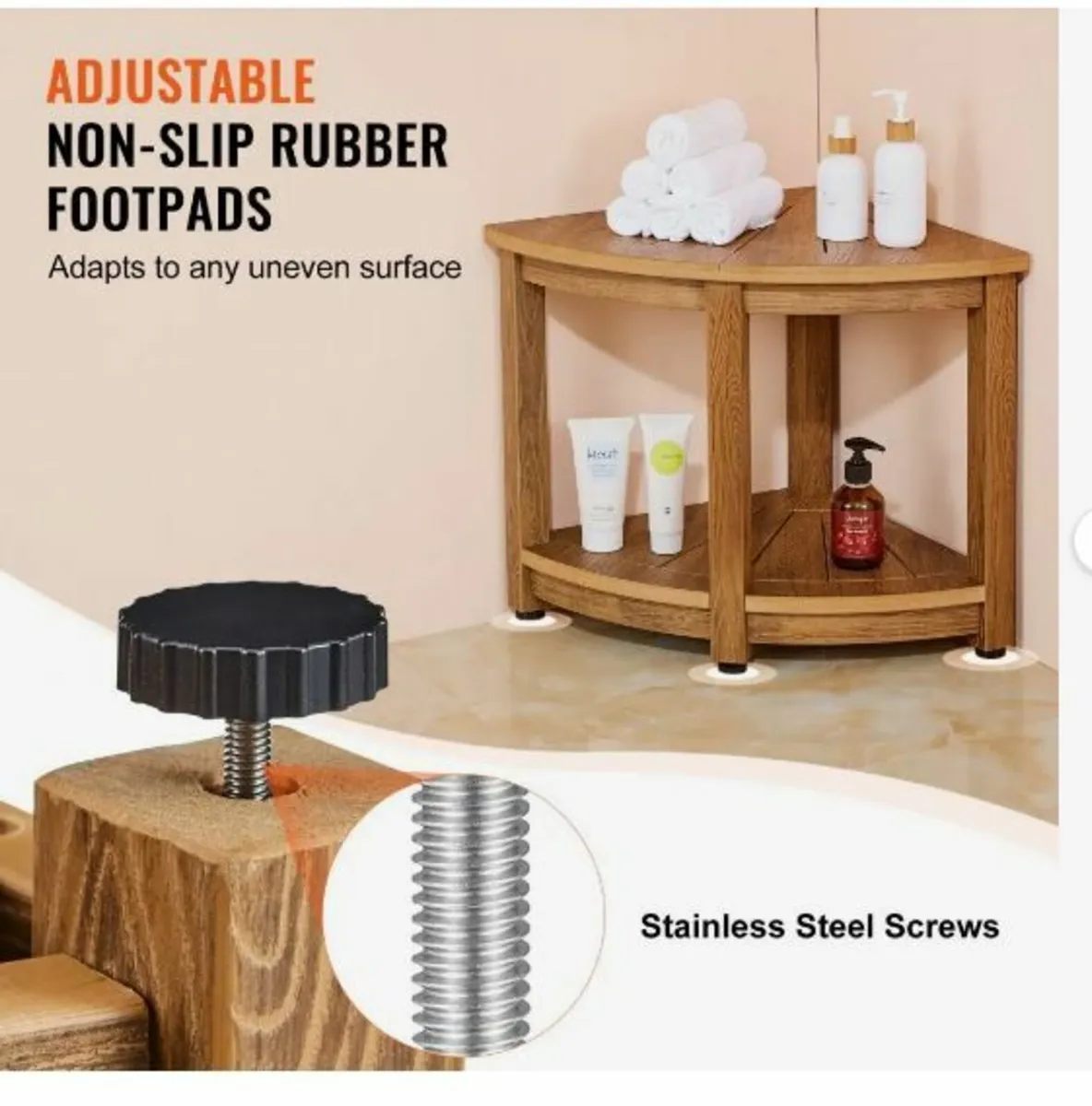 Corner Shower Bench, 18.5" Height - Image 2