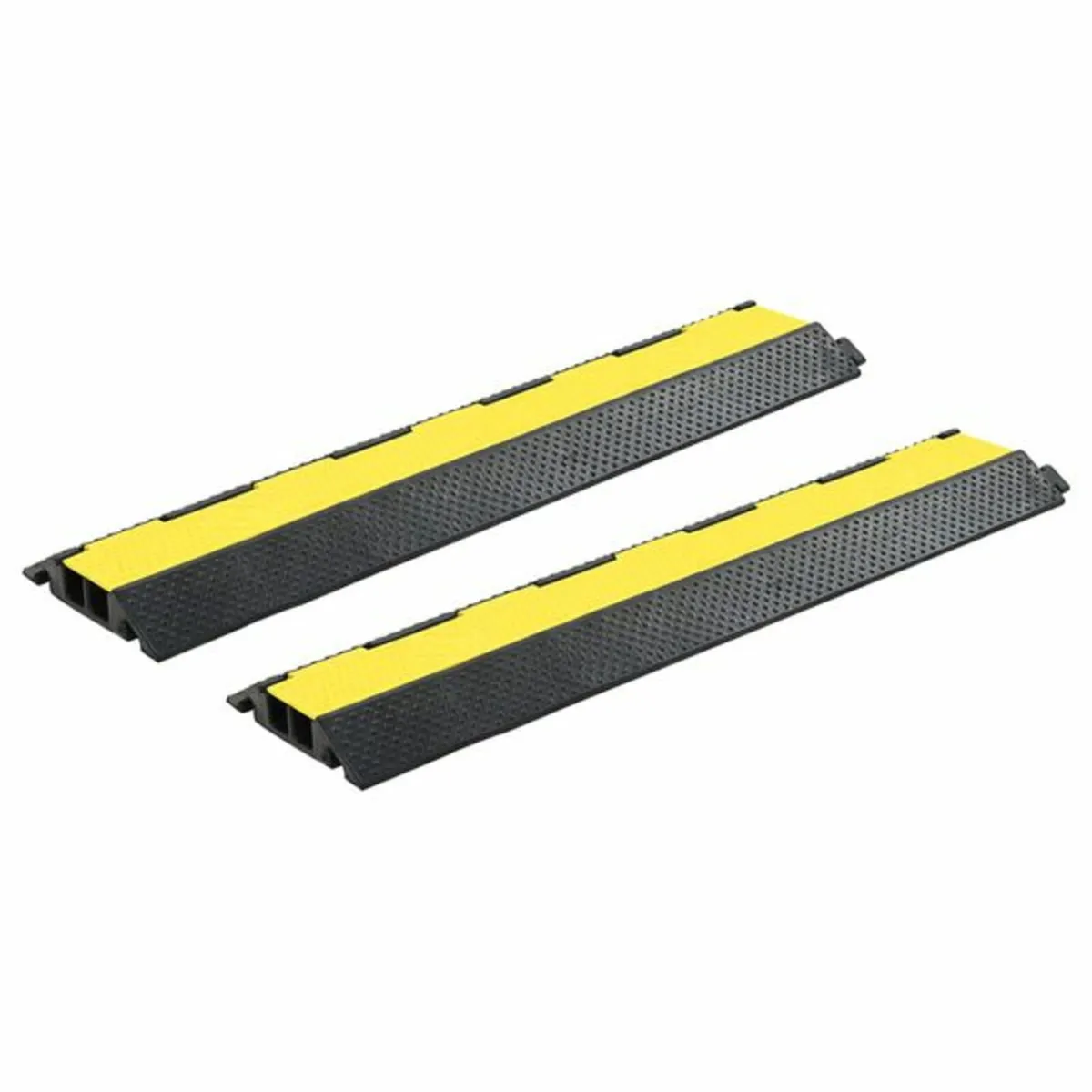 Cable Protector Ramps 2 pcs 2 Channels Rubber 101. - Image 1
