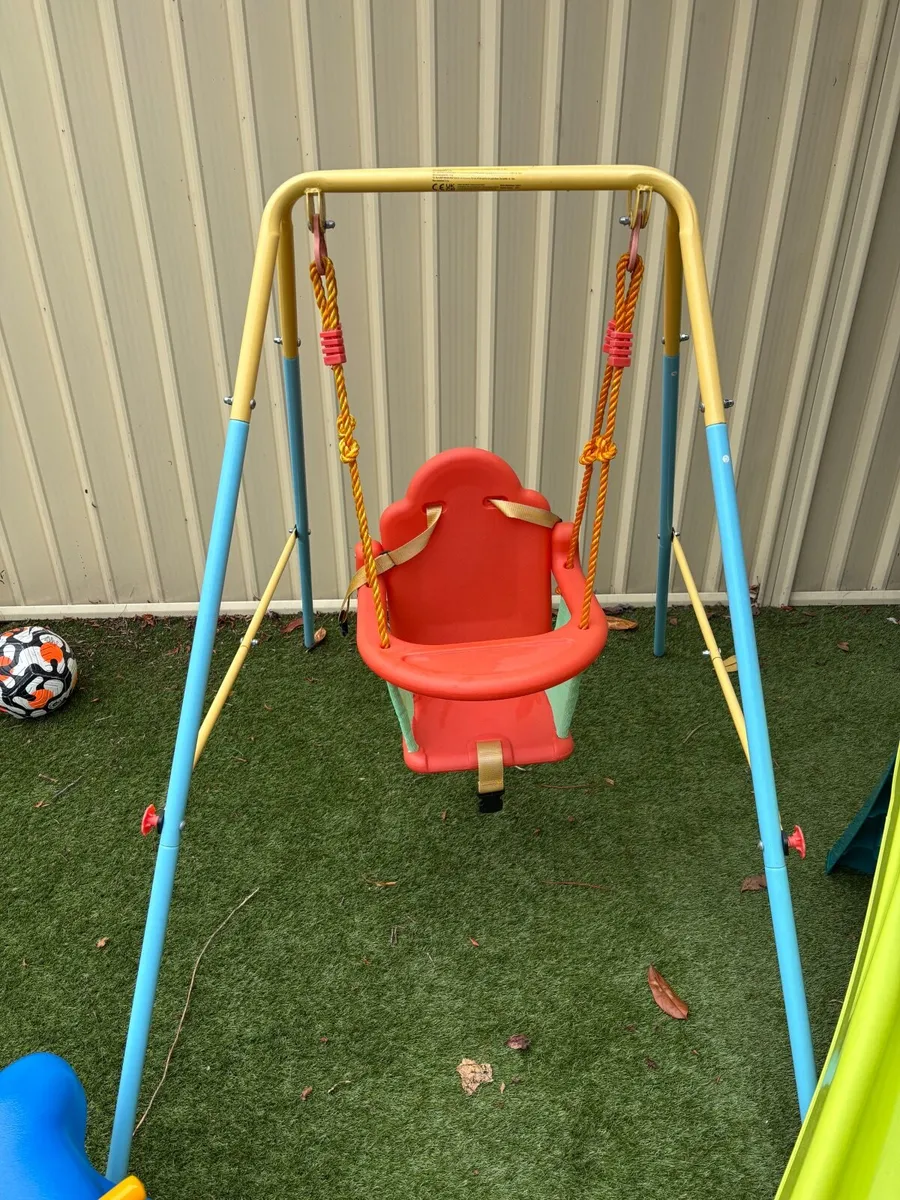 Kids swing, slide and little tikes whale seesaw - Image 3