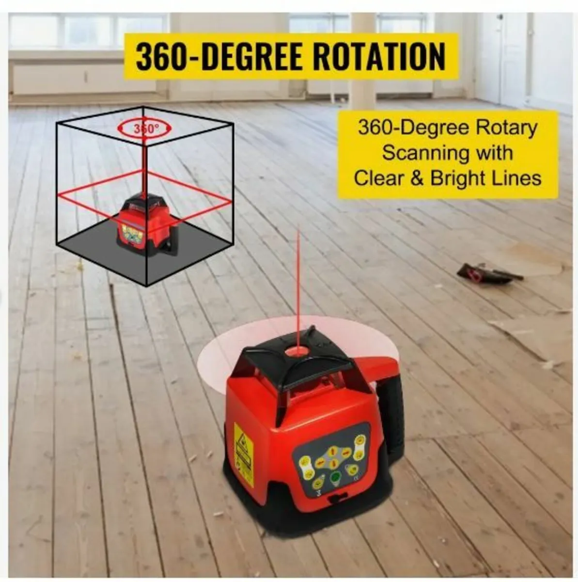 Red Rotary Laser Level Self Leveling Measuring - Image 3
